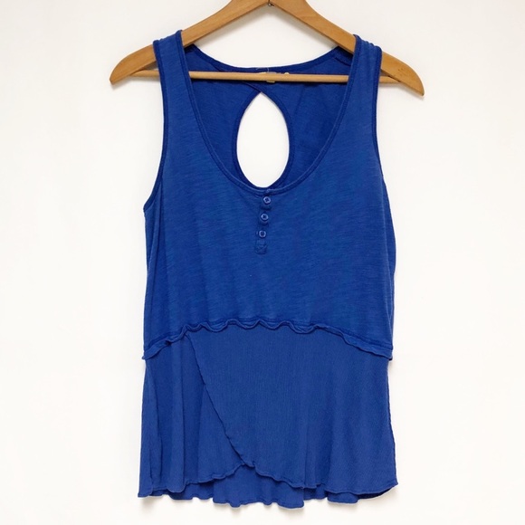 Anthropologie Keyhole Peplum Tank Sz S - Picture 2 of 10